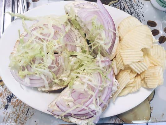 Chicken salad bagel