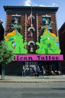 Mural at Pelican Tattoo by Sofia Maldonado, thanks to Real Art Ways.