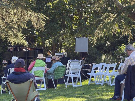 Some actual chairs available for seating ( besides the lawn areas).