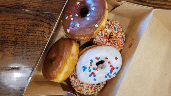 Variety of donuts