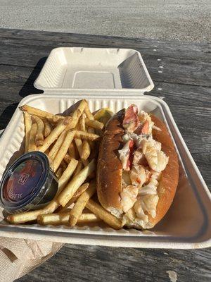 Hot buttered lobster roll