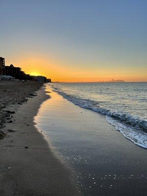 Beach by the resort