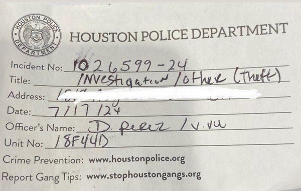 The police report they ignored.