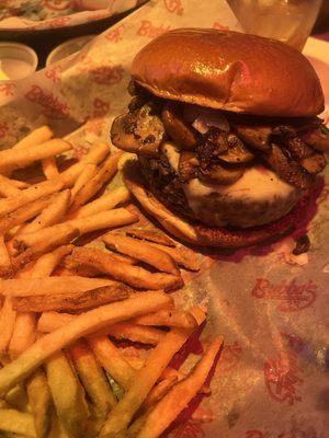 Black Bean Veggie Burger made as a Wild Shroomin' Burger*