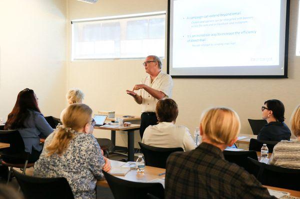 Greg Swanson addresses Santa Fe business owners