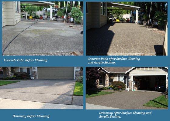 Driveway before and after.