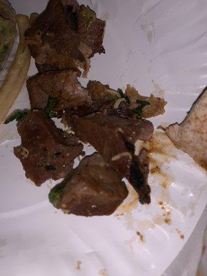 Steak tip wrap not edible