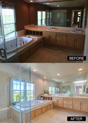 Spruce it up! Quick bathroom color change.