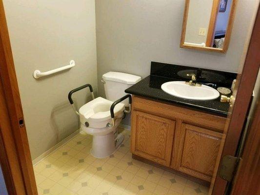 Private half bathroom