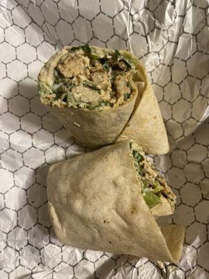 Blackened chicken Caesar wrap