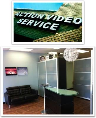 Action Video Service signage & lobby.