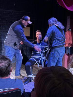 David's last act being tied up