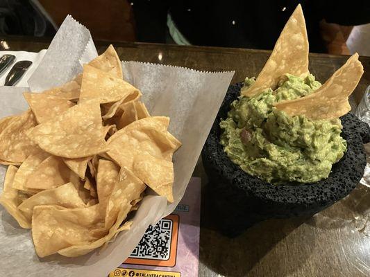 Guacamole with chips