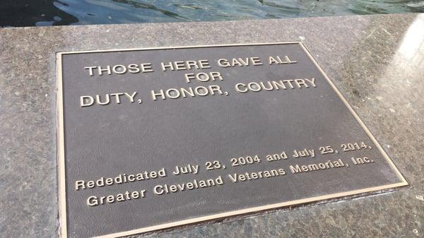 Greater Cleveland Veterans' Memorial