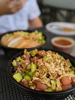 Free half-birthday entree! Ahi tuna poke bowl with brown rice, edamame, avocado, crispy jalapeños and macadamia nuts!