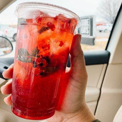 Sangria with fresh fruit and mint leaves!!!!