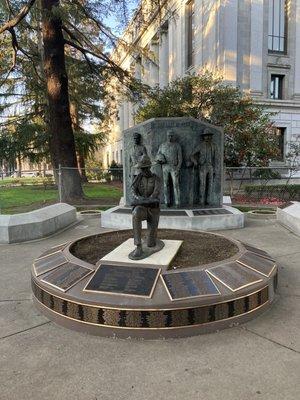 One of many monuments dedicated to men and women of uniformed services from California