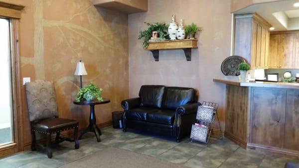 Our waiting room, don't get comfortable, we specialize in being a no wait dental office.