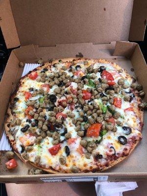 Veggie pizza with Italian Suas