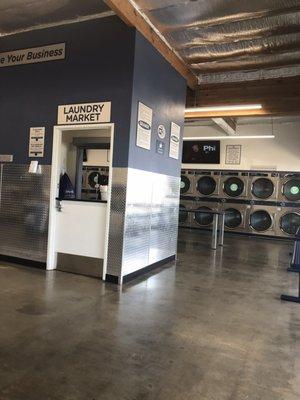 Buy at laundry market or get help from employees.