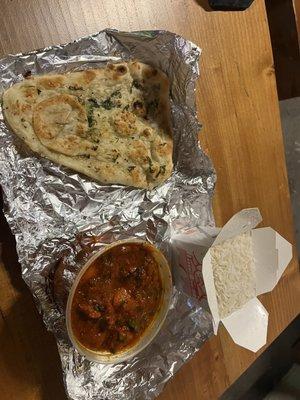 5. Lamb Vindaloo, Garlic Naan