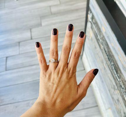 Regular polish manicure