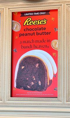 (*‿*)  Cele'bundt'ing on this cold afternoon. Reese's Peanut Butter fan? For a limited time from 1/8-2/25 @ Nothing Bundt Cakes