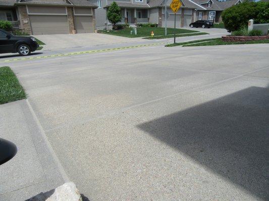 Caulked driveway