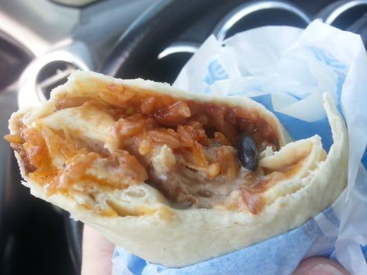 Sweet pork burrito.