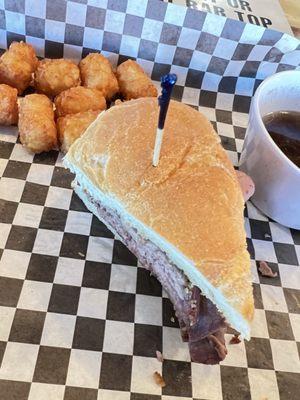 Prime Rib Dip w/ tots