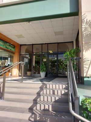 The entrance to the building. Grace's shop is inside to the right.