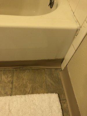 moldy, dirty bathroom upon move-in