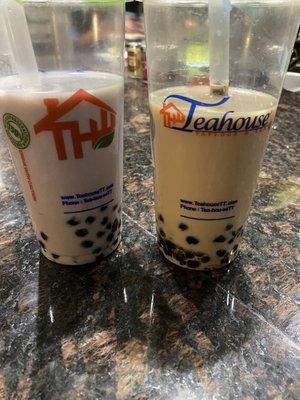 Taro milk tea and cream tea