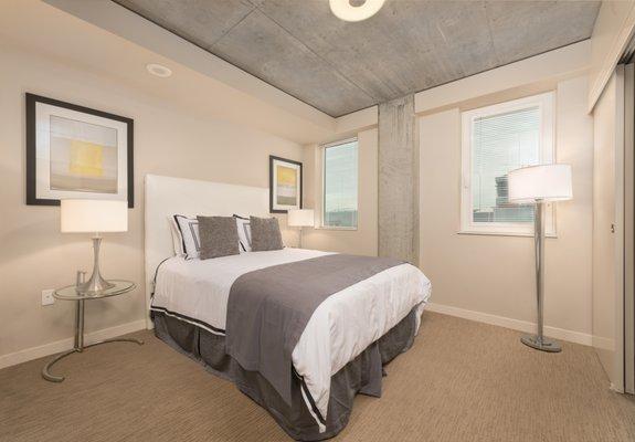 Bedroom at The Century Apartments, Seattle, WA