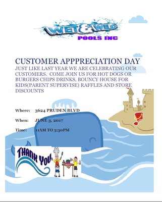 Our Annual Customer Appreciation Day for our faithful customers