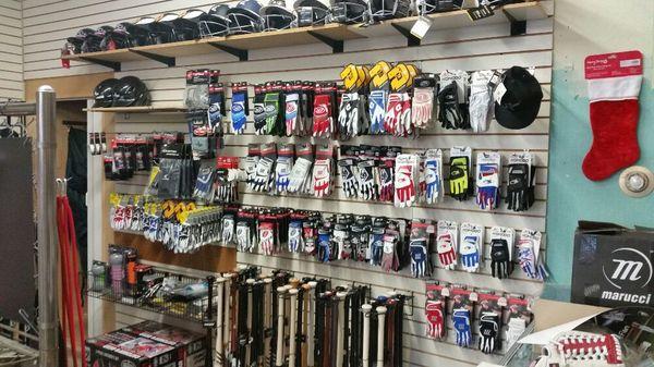 Batting gloves - Marucci, Rawlings, LS, Franklin, Easton, and more. Accessories: tiger stick, pine tar liquid & spray, bat weight and more.