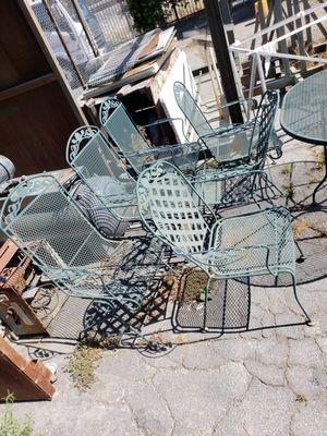 Old and weathered patio furniture that has not been processed by us.