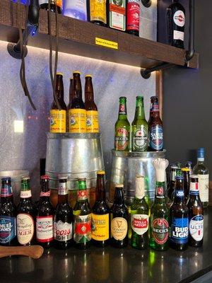 Many choices of beers to cool you down in the hot summer days!