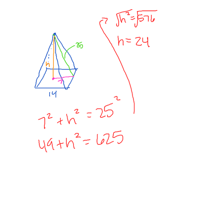 Fun lesson on how to find the height of a pyramid.