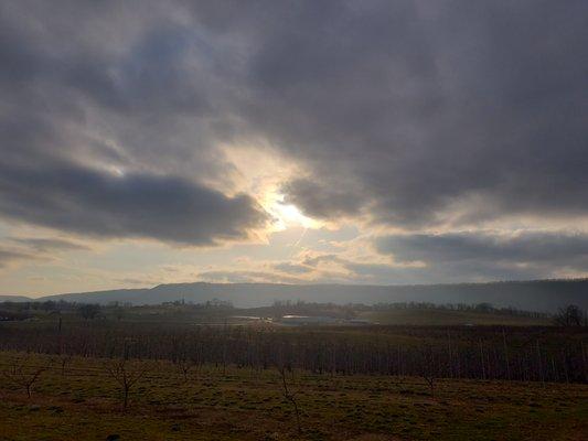 Sunbreak over our farm