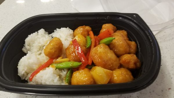 Large sweet and sour chicken