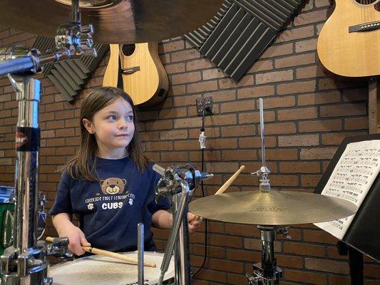 Drum lessons at Staump Music School in Santee.