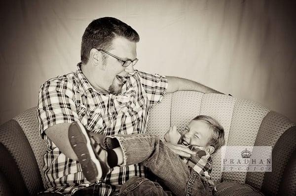 Tickle monster!Family photography in studio in San Clemente Orange County CA.