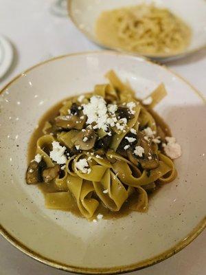 PAPARDELE - delicious  homemade pappardelle, porcini mushrooms, goat cheese , truffle oil