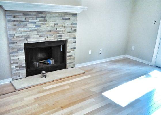 Home remodel- Interior paint, hardwood floor installation, stone fireplace build