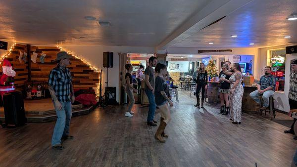 Line dancing! Monday nights at 7PM