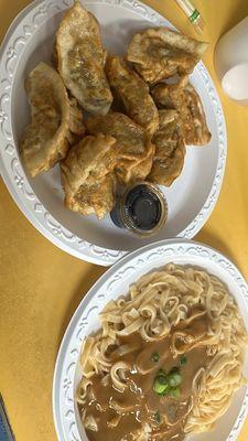 Pork Fried Dumplings & Peanut Noodies