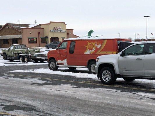 There's the famous Garcia's delivery van with the tomato stem top.