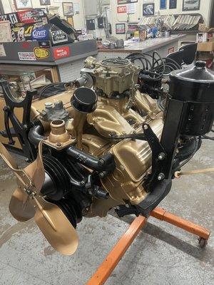 1956 Cadillac engine with remote oil filter