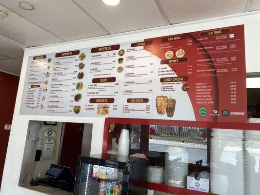 Inside menu sign